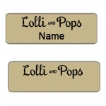 Lolli and Pops Name Badge Sample